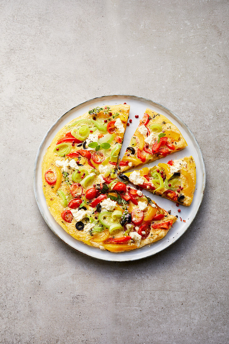 Mediterrane Gemüse-Frittata mit Feta