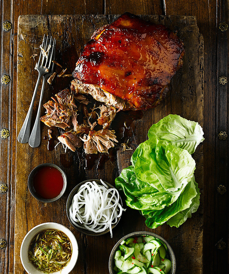 Korean slow roast shoulder of pork