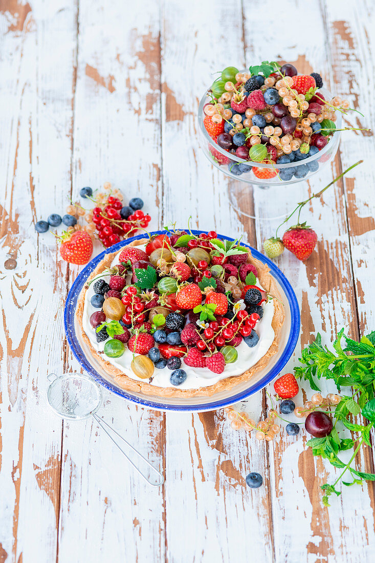 Beerenkuchen mit Mascarponecreme