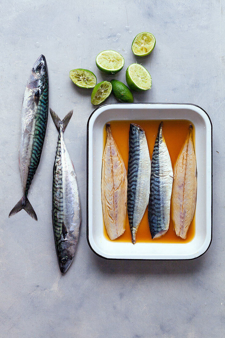 Marinated mackerels