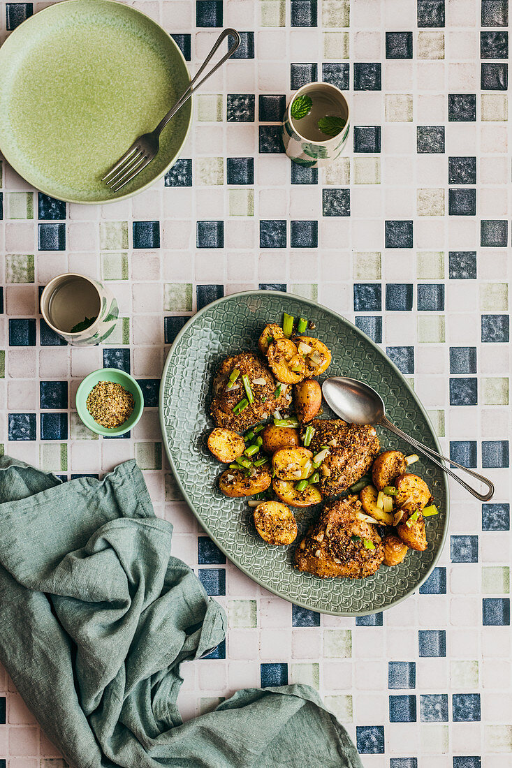 Sichuan pepper and fennel seed chicken and potatoes