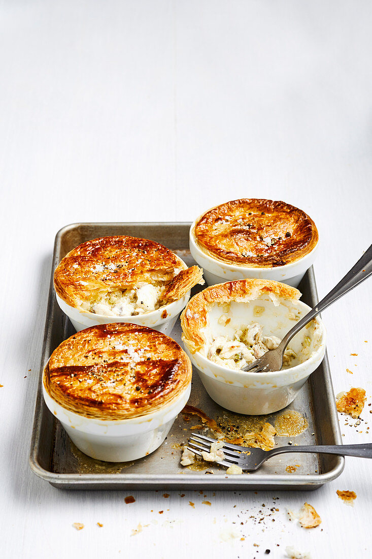 Fish and fennel pot pies