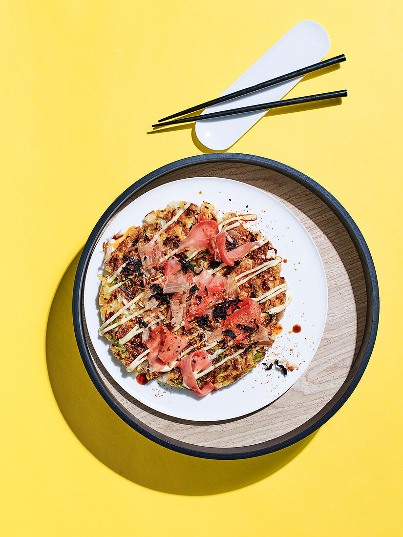 Okonomiyaki (Japanese pancake)