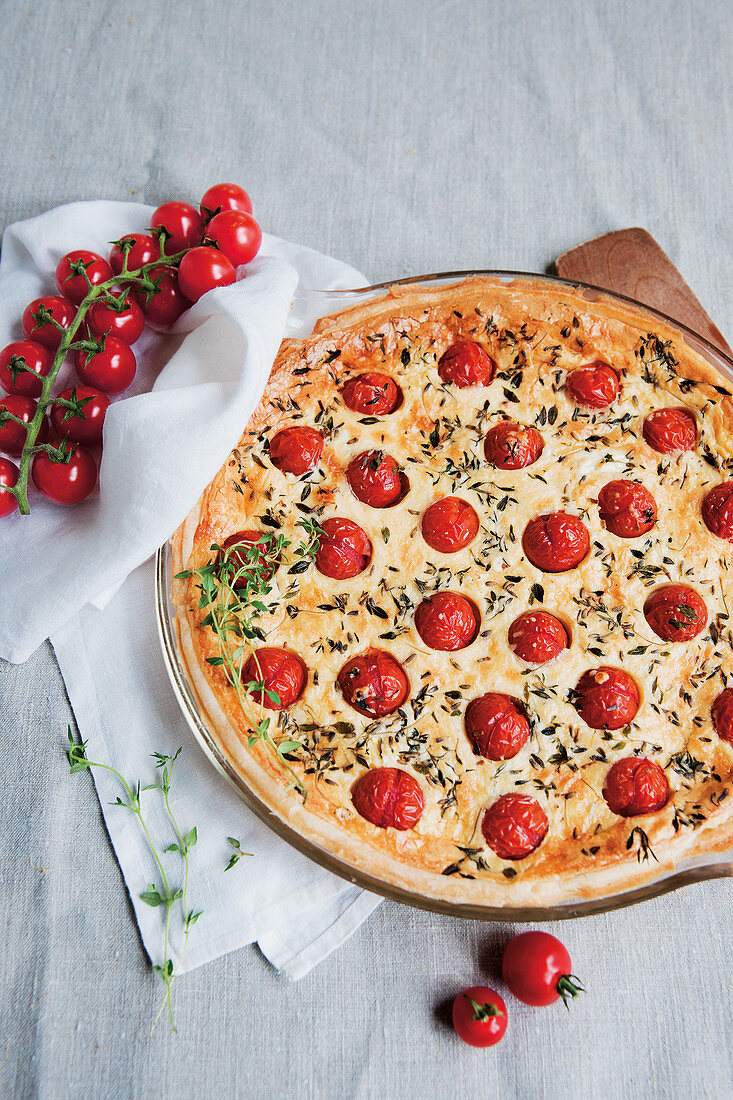 Tomatentarte mit Ziegenkäse