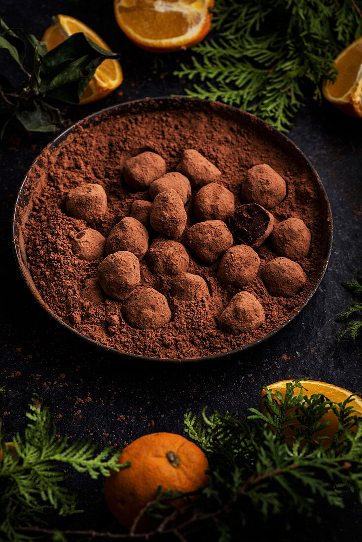 Vegan Chocolate Orange Truffles