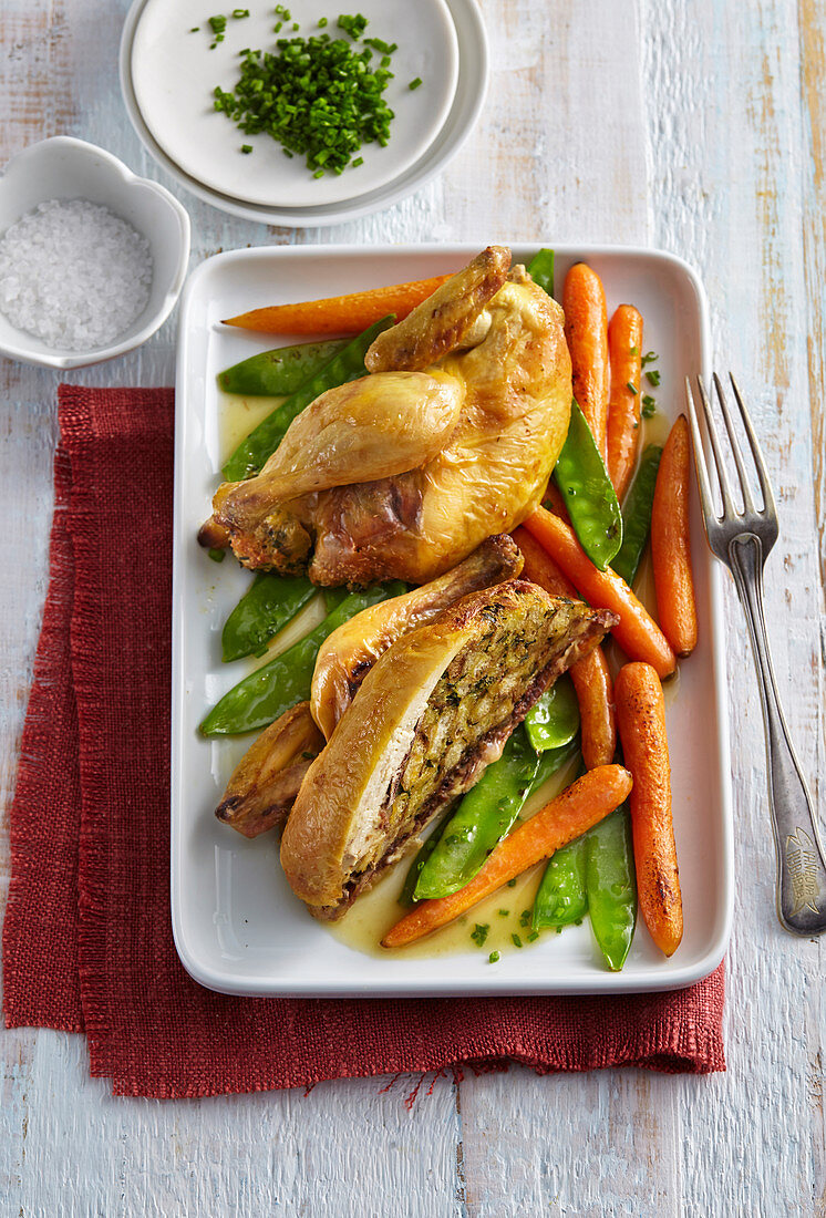 Baked chicken with soft filling