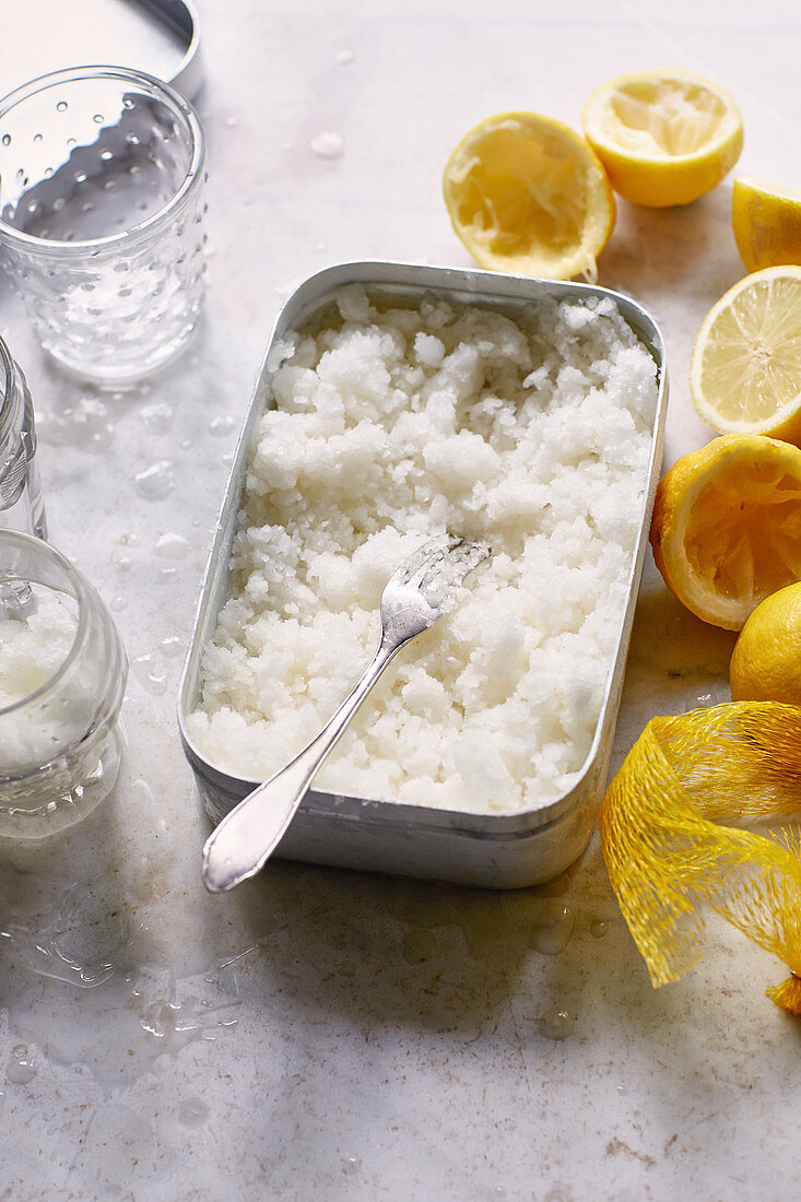 Granita al limone - lemon granita from Sicily