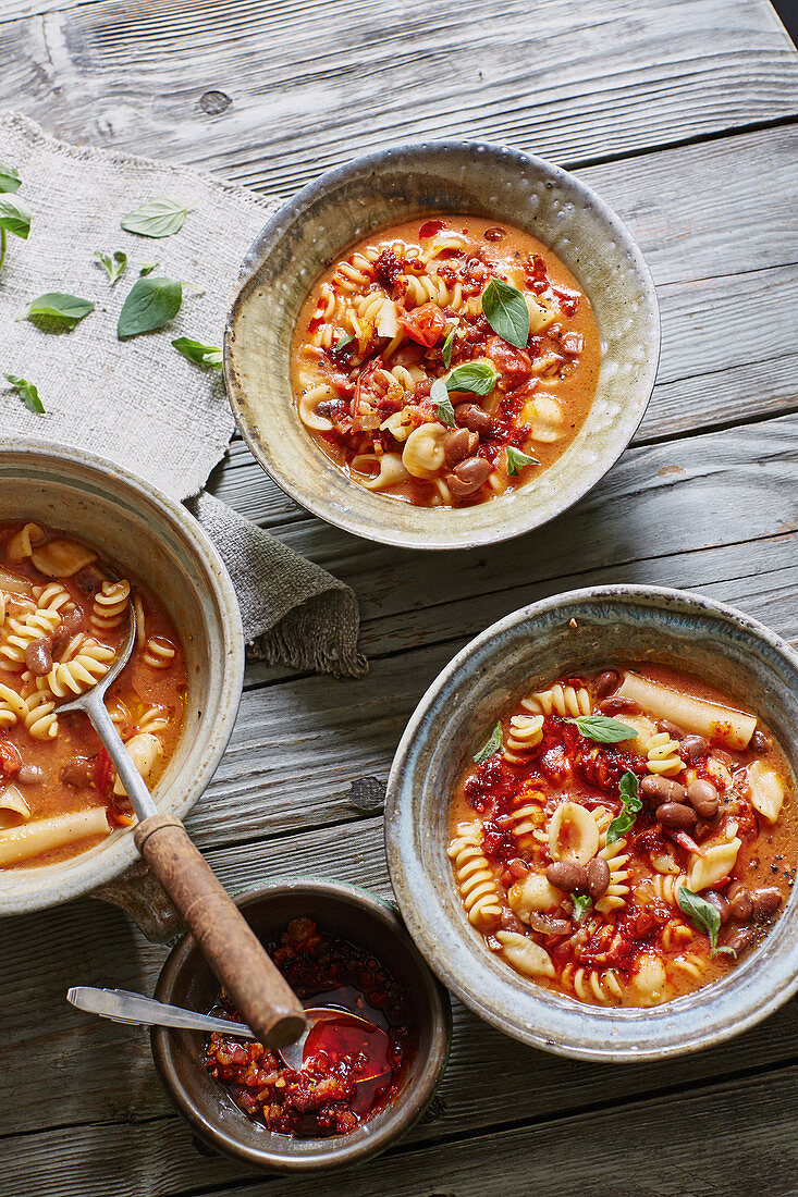 Pasta e Fagioli Calabresi - Pasta with beans from Calabria