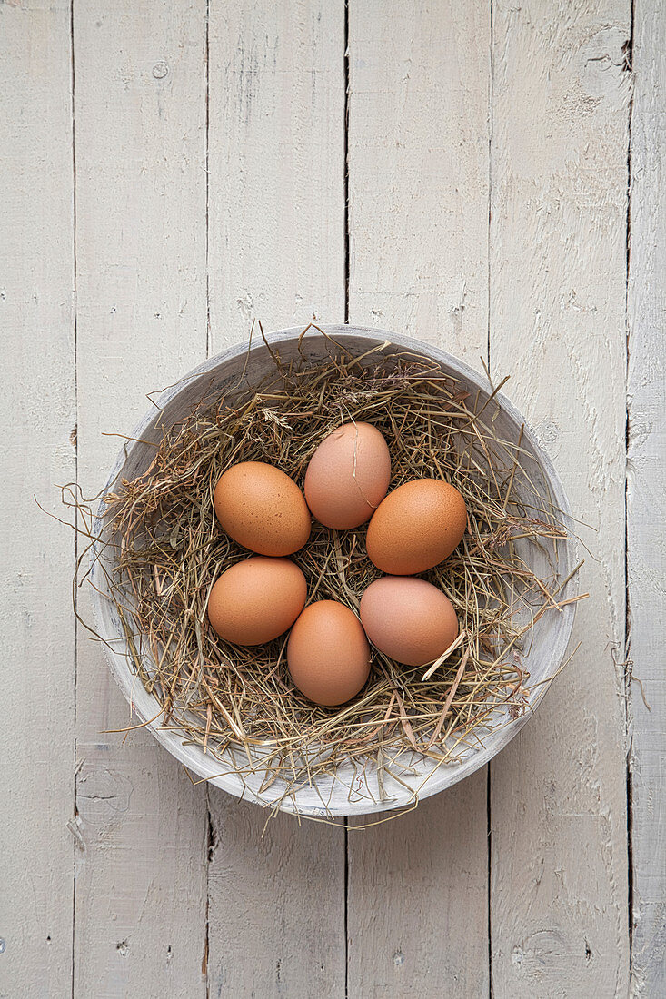 Brown hen eggs