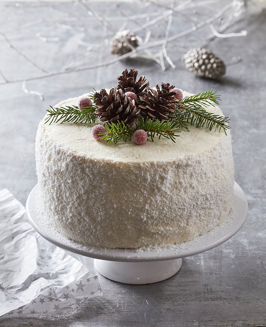 Christmas coconut tart (gateau)