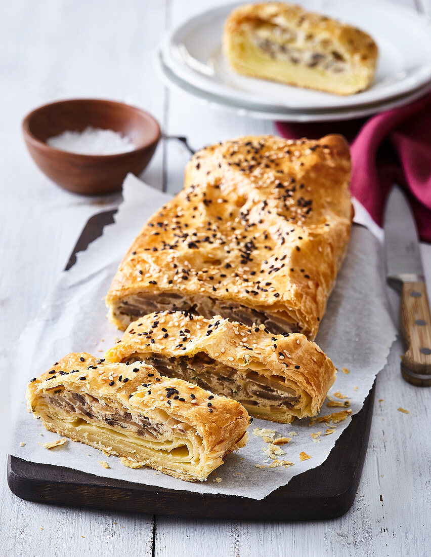 Pilz-Ricotta-Strudel