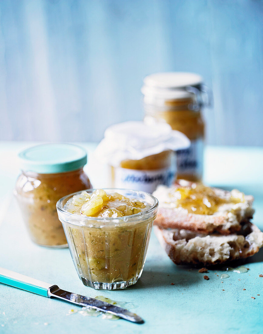 Gooseberry and elderflower jam