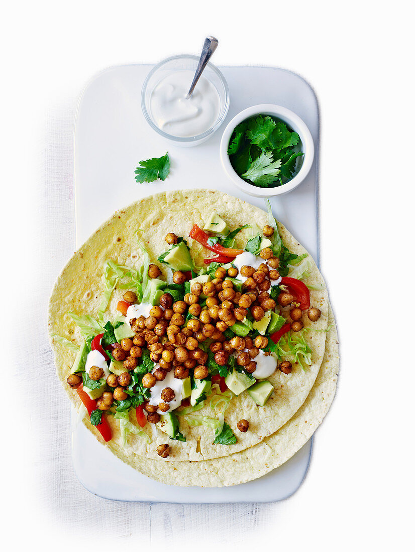 Roasted chickpea wraps
