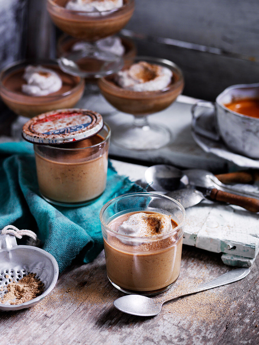 Cardamon, Date and Coffee Panna Cotta