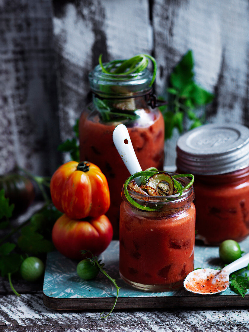 Strawberry and Tomato Gazpacho