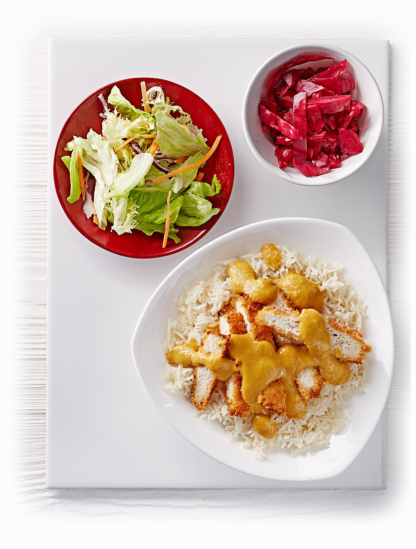 Cheats Katsu-Curry mit Beilagen