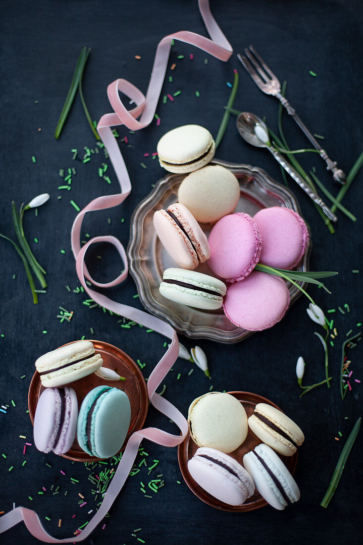 Bunte Macarons