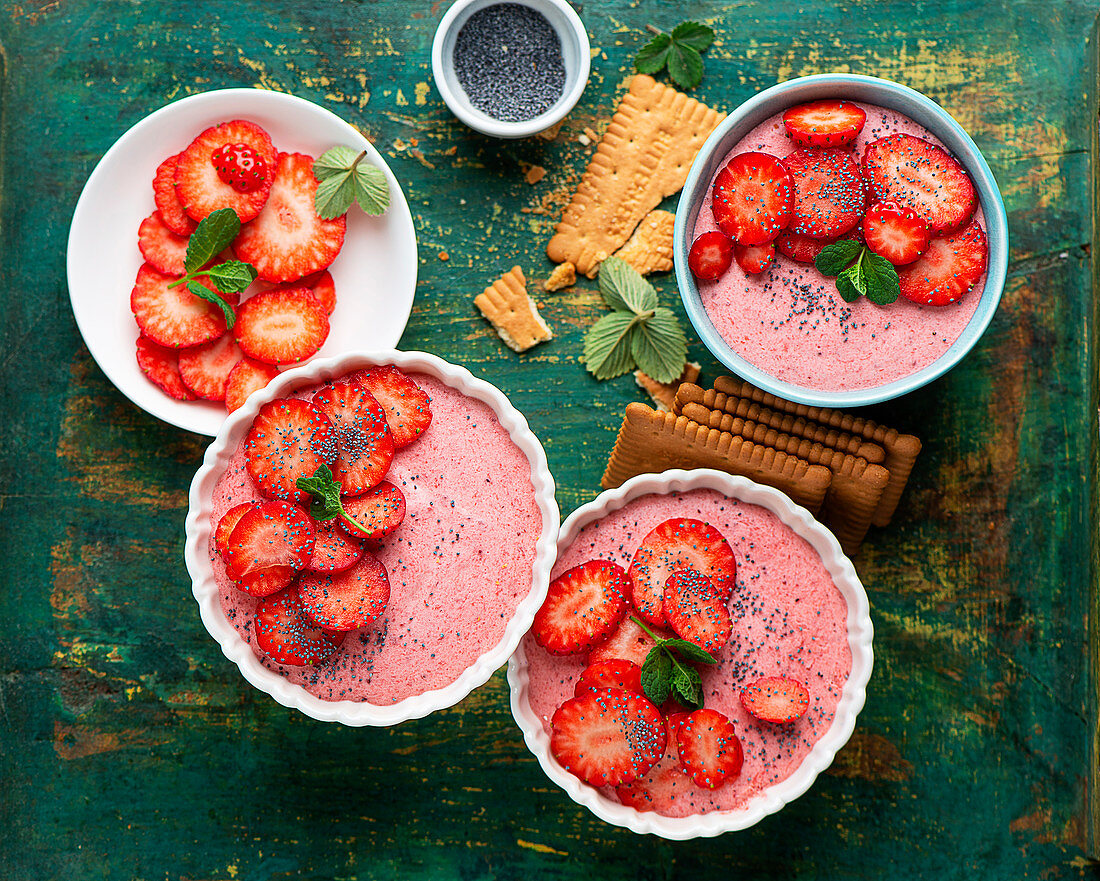 Strawberry mousse