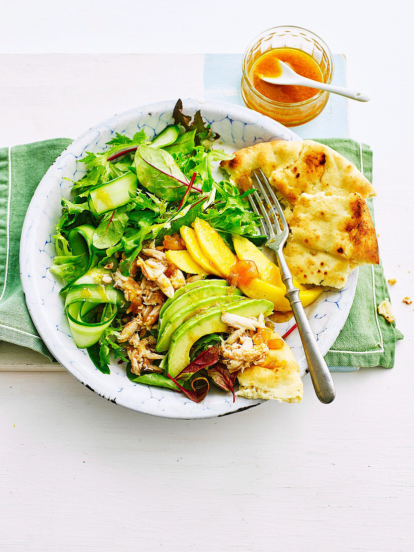 Krebs-Avocado-Salat mit Mango