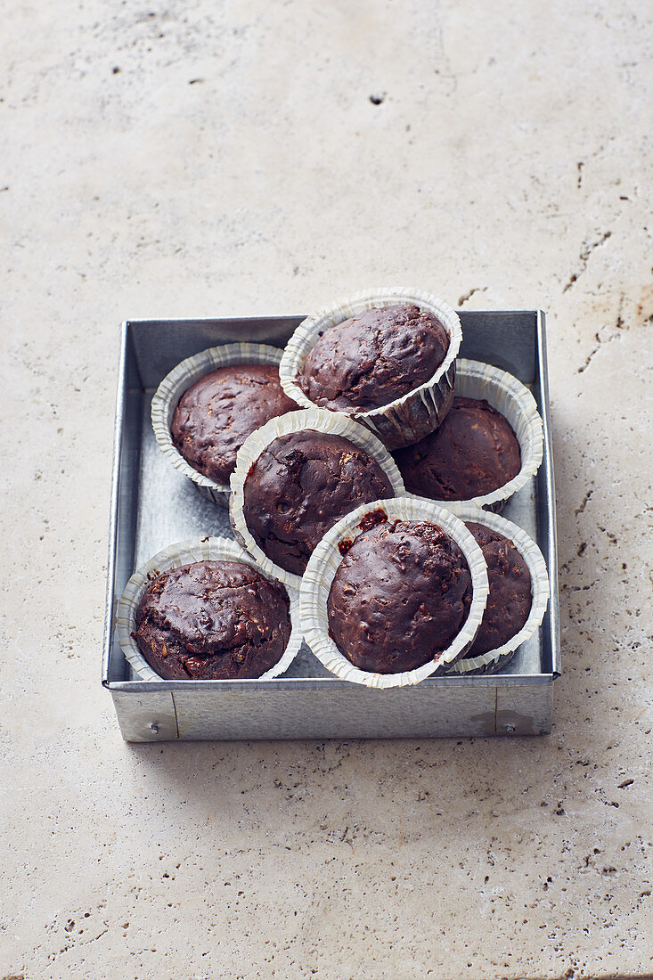 Courgette and chocolate muffins
