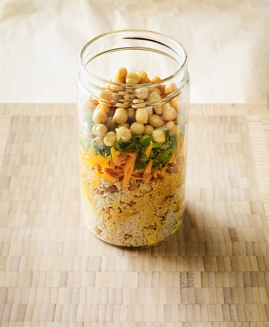 Vegan chickpea and couscous salad