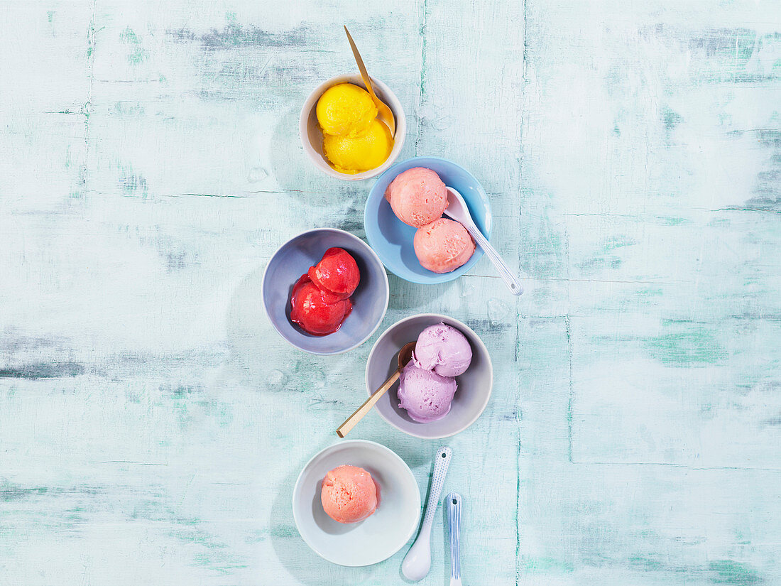 Colourful Balls Of Gelato Ice Cream