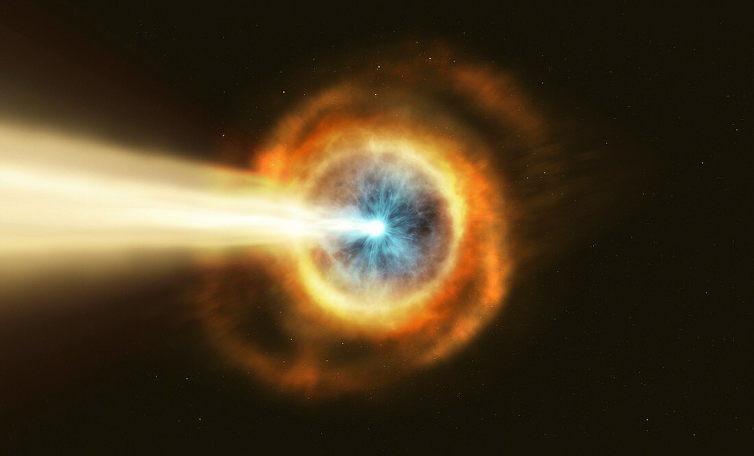 Gamma-ray burst, illustration