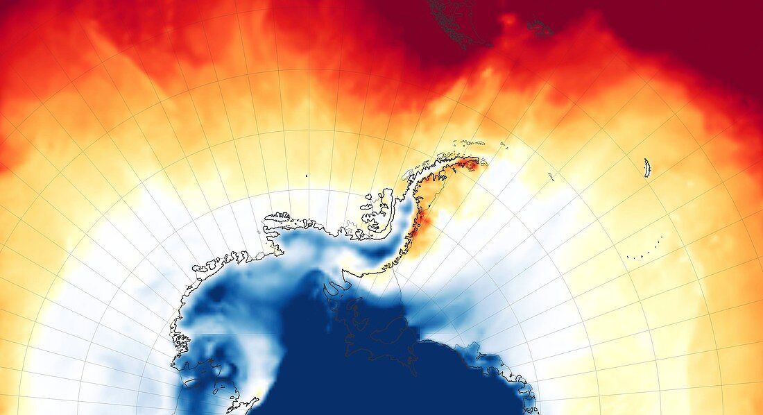 Antarctic heat wave, composite image