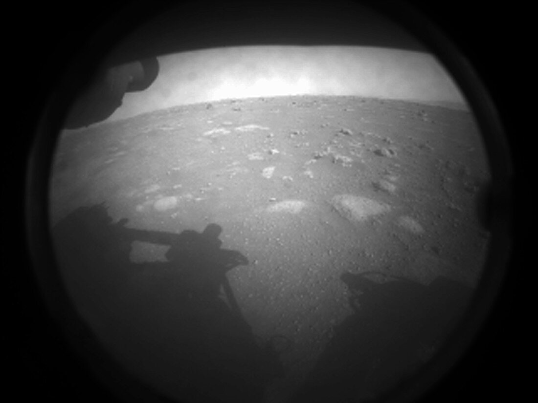 Perseverance rover's first image of Mars