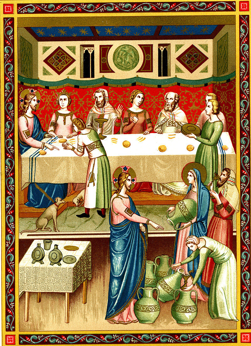 Wedding feast at Cana, illustration
