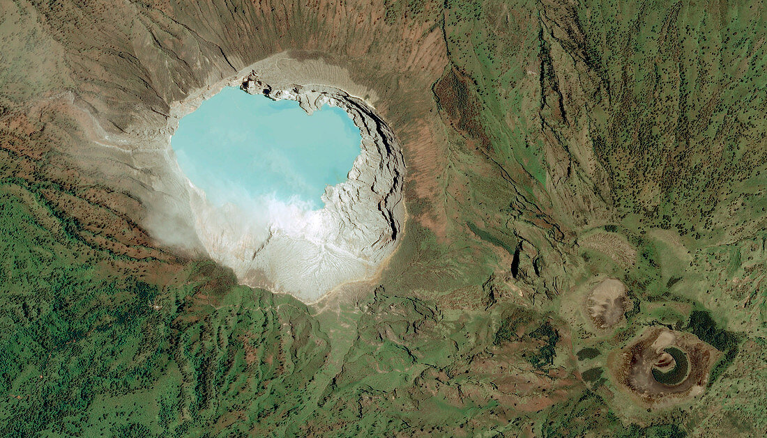 Kawah Ijen volcano, Indonesia, satellite image