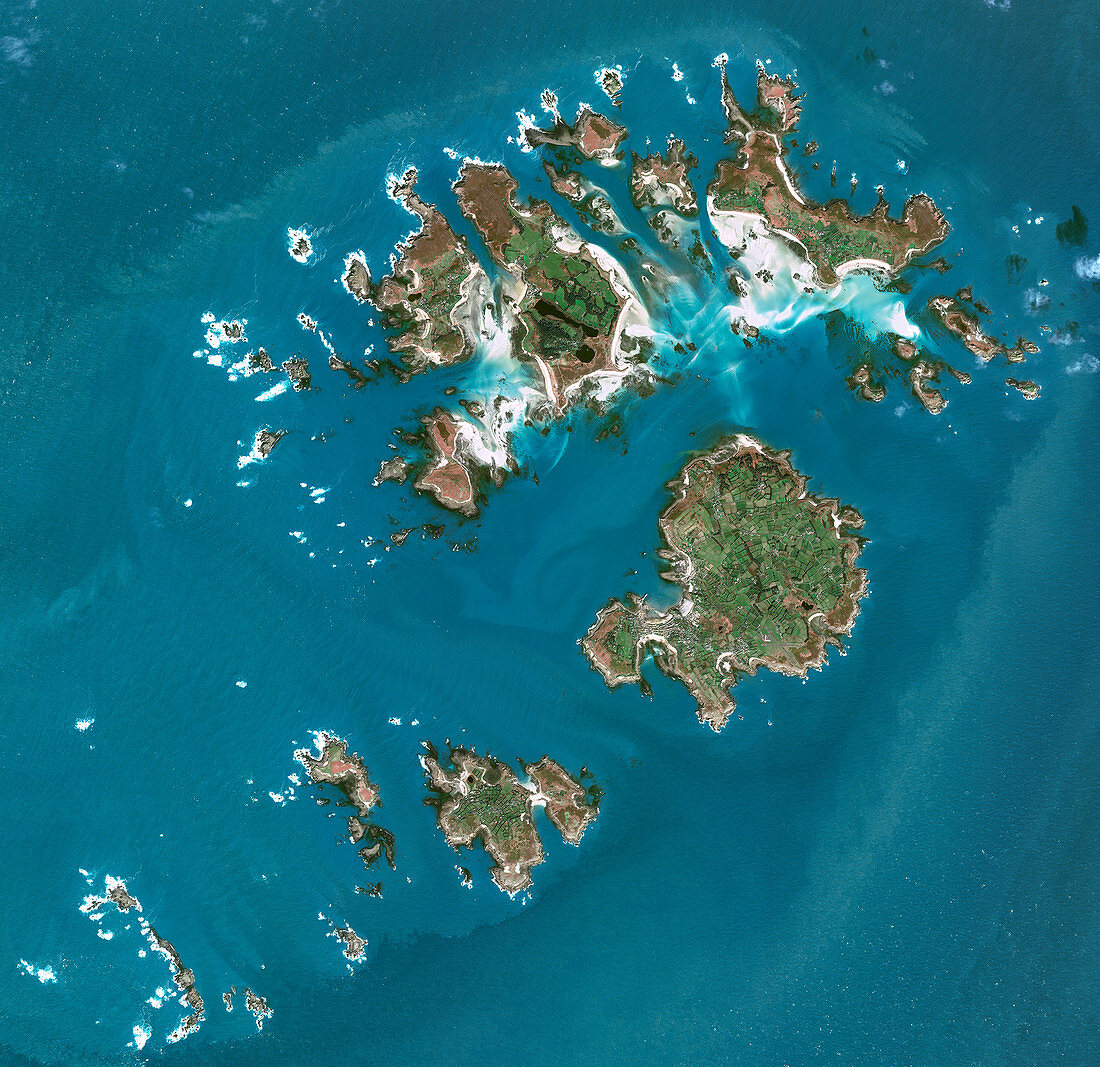 Isles of Scilly, UK, satellite image