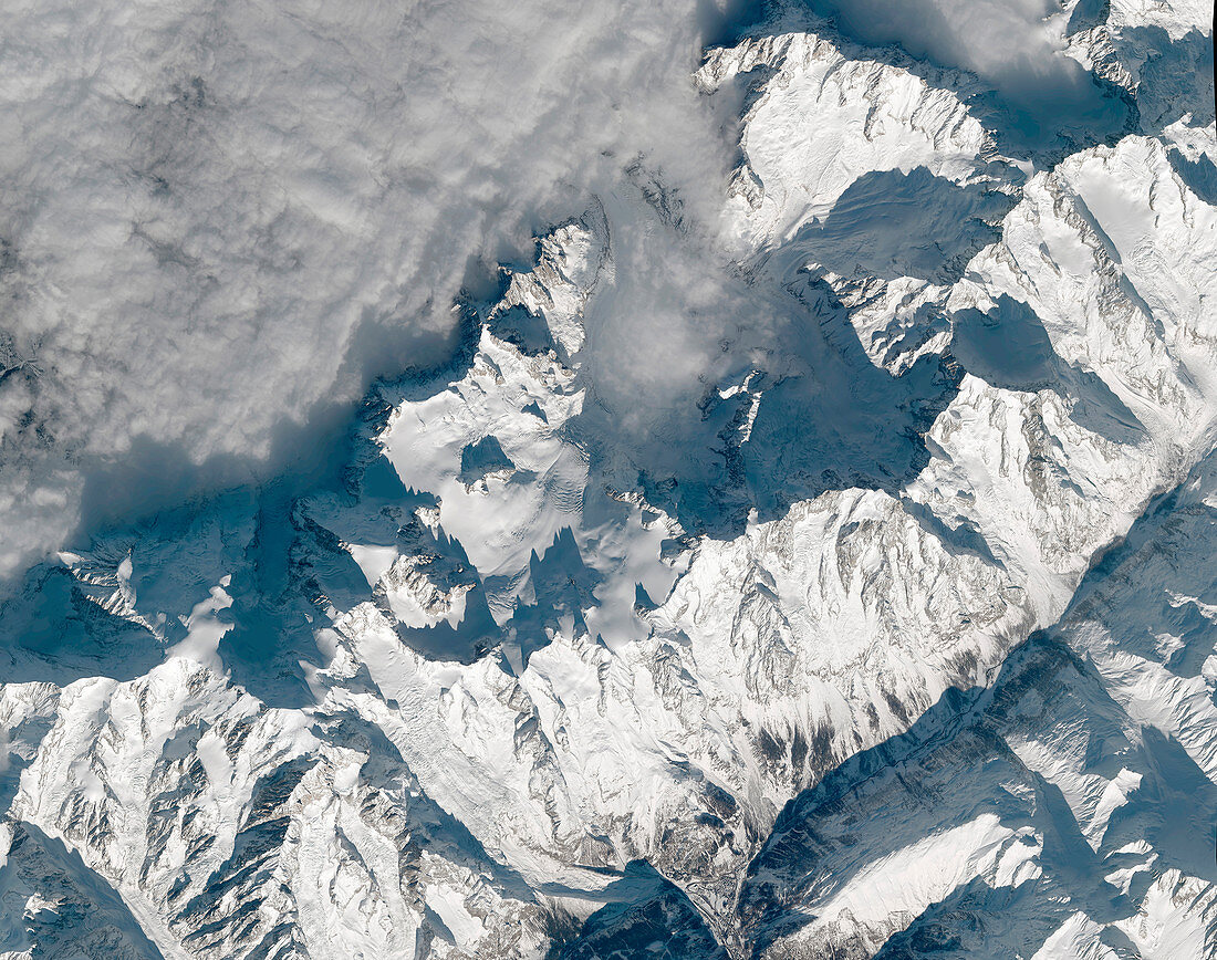 Mont Blanc, France, satellite image