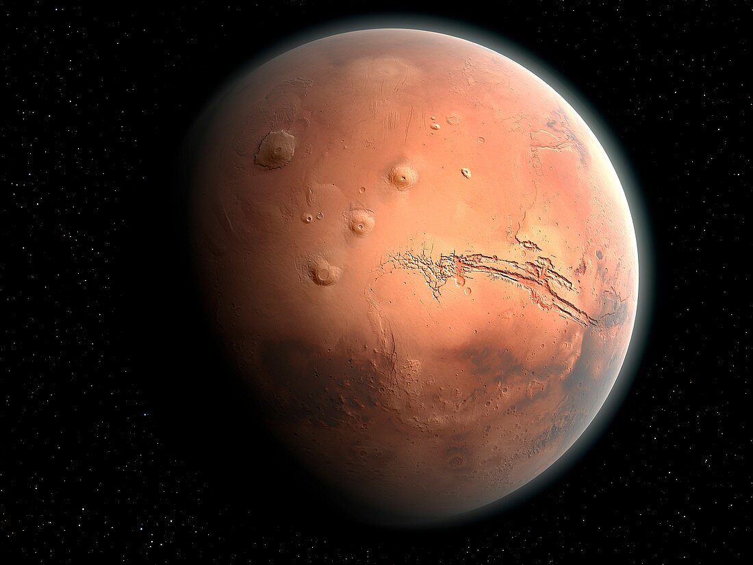 Mars: Tharis and Valles Marineris