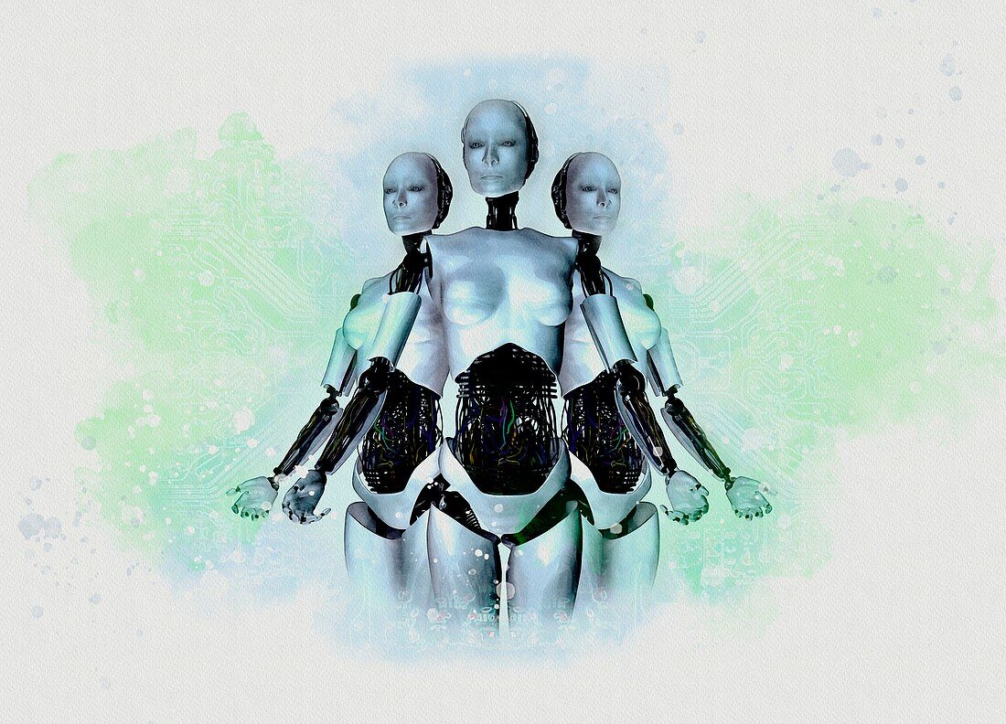 Humanoid robots, illustration