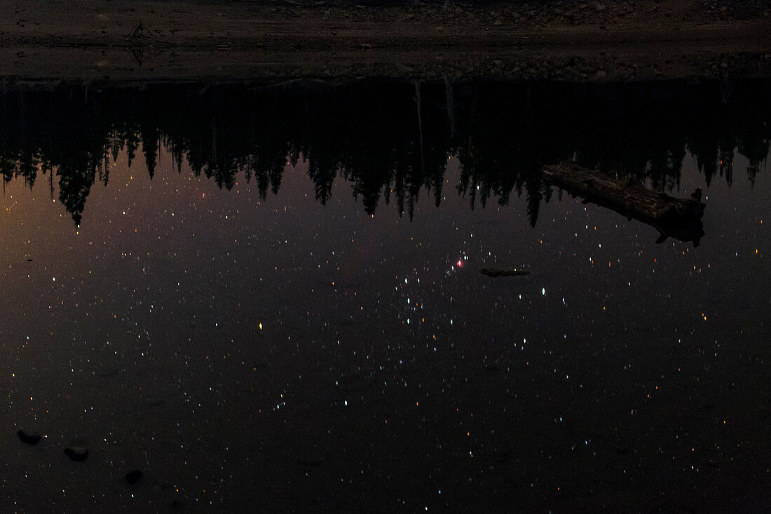Orion reflected in a lake