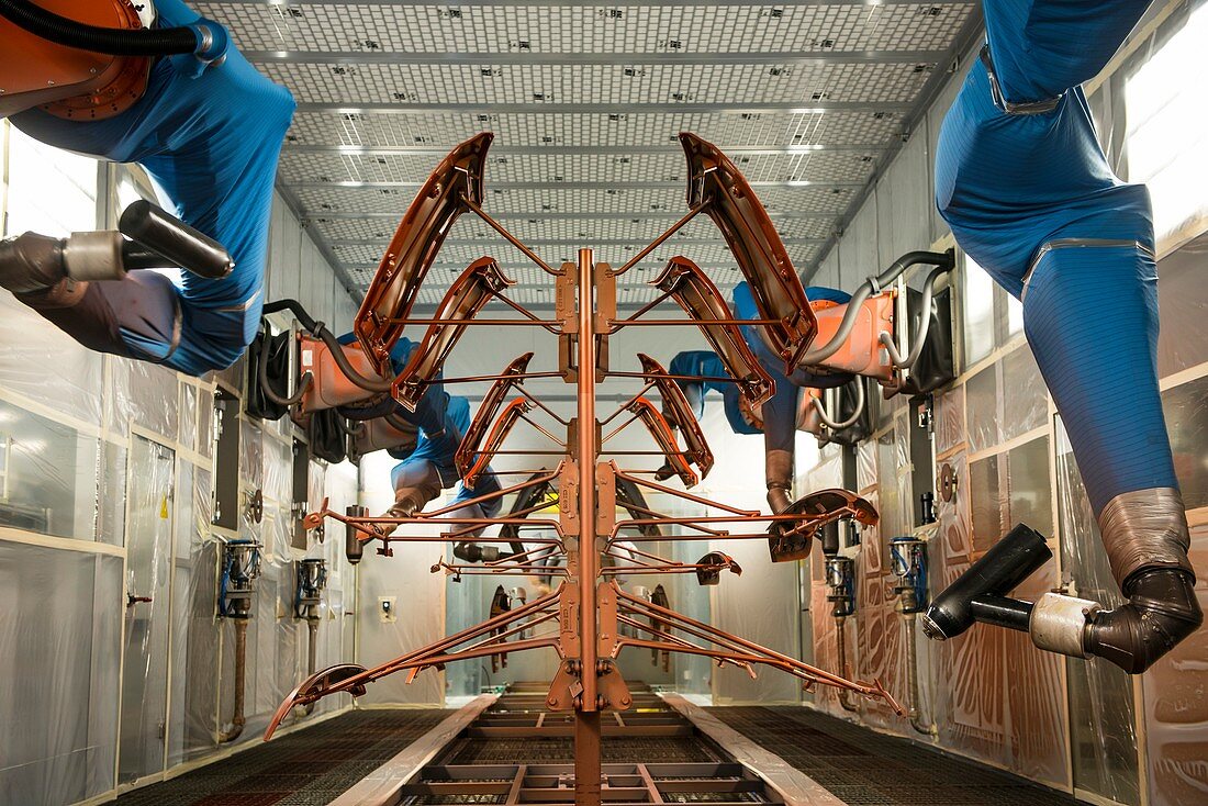 Painting unit in a car factory