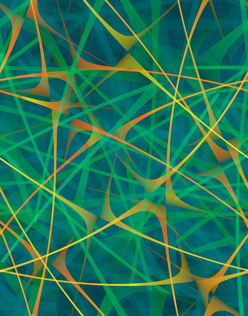 Tangled matrix abstract illustration.
