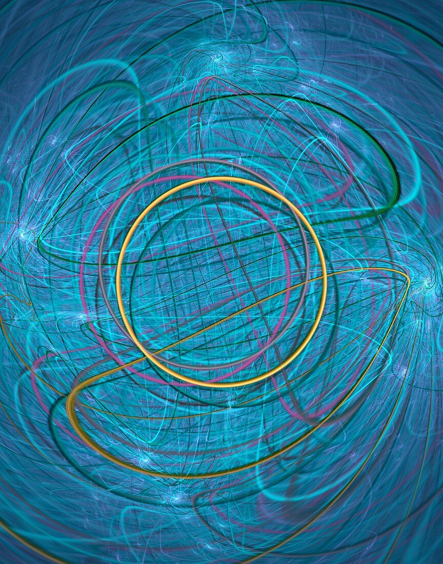 Quantum entanglement fractal illustration