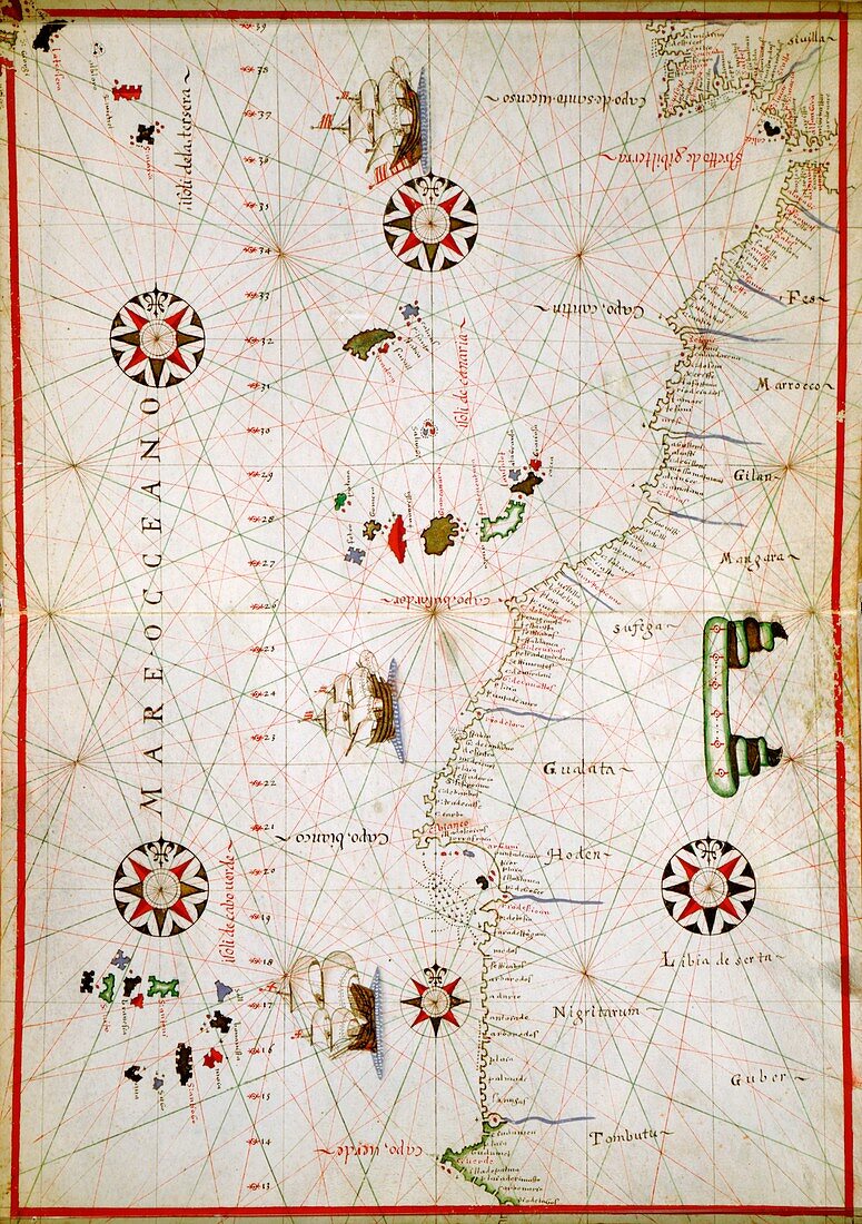 Map of Northwest Africa, 1590