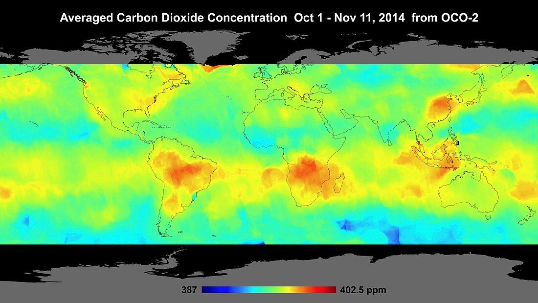 Global atmospheric carbon dioxide concentrations