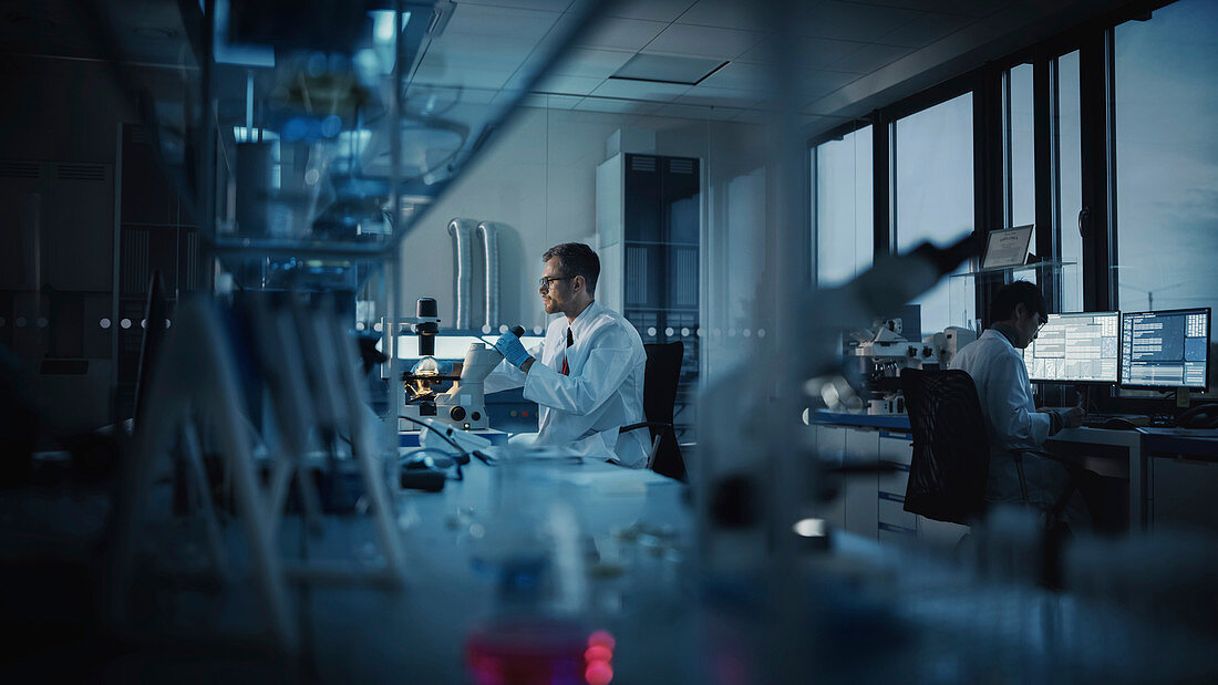 Scientists working in a lab