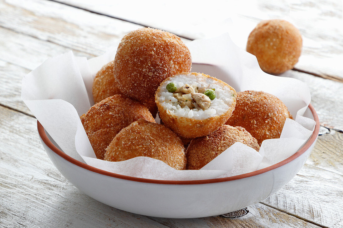 Arancini - rice balls with chicken