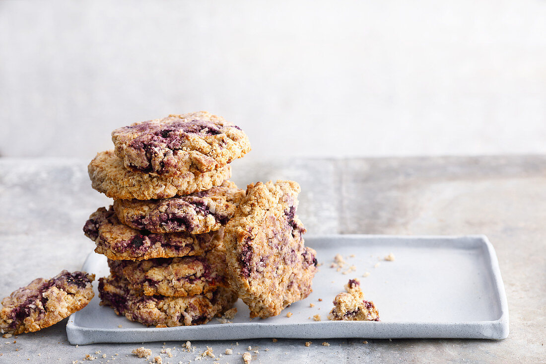 Vegane Blaubeer-Kokos-Cookies