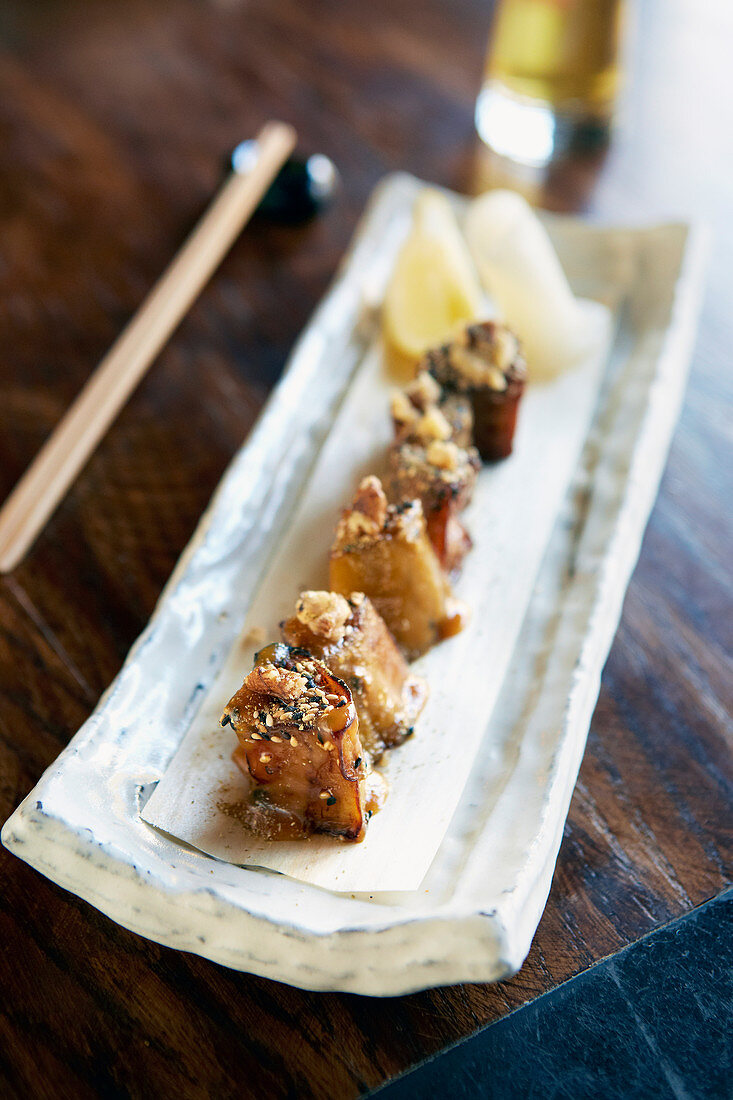 Nasu Dengaku (gegrillte Miso-Auberginen, Japan)