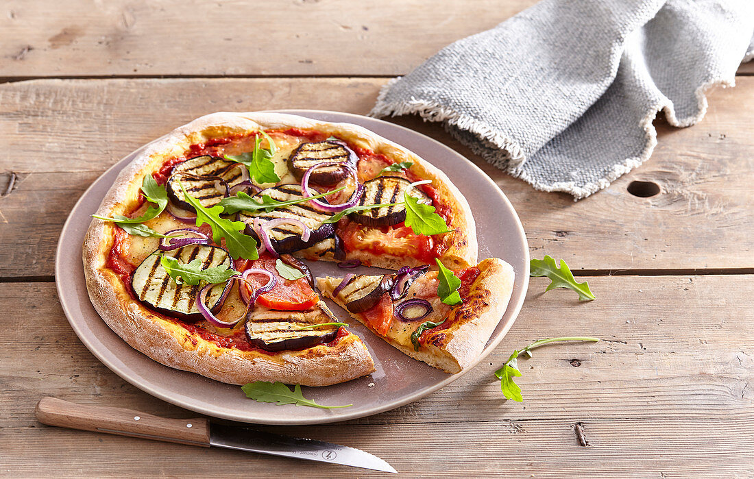 Eggplant pizza