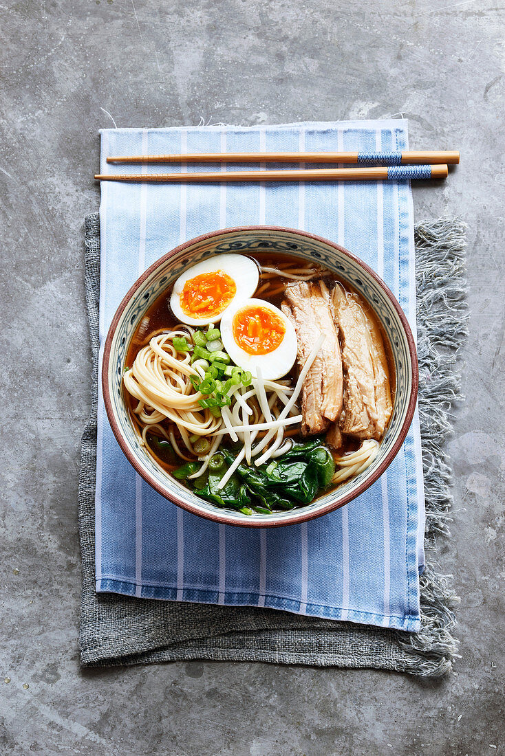 Cheat's spicy pork ramen