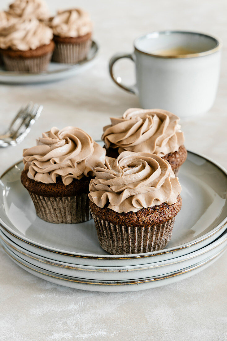 Chocolate hazelnut cupcakes