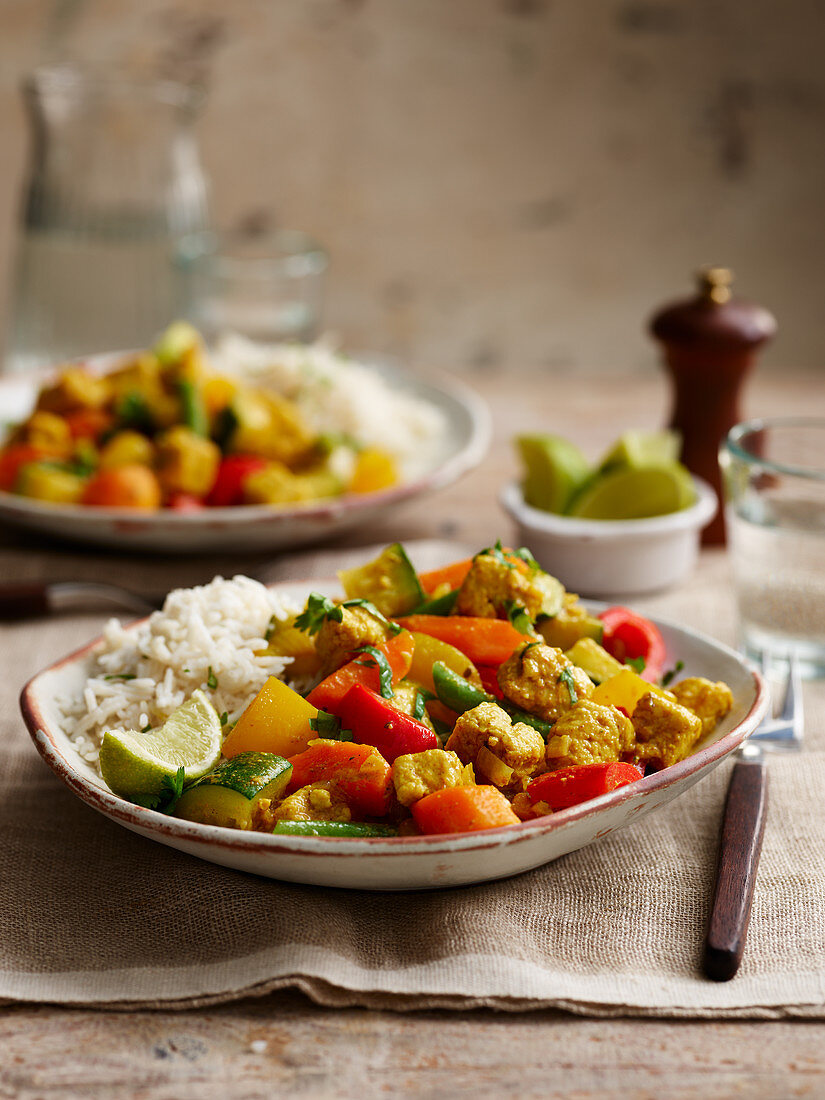 Quorn with Mixed Vegetable Korma