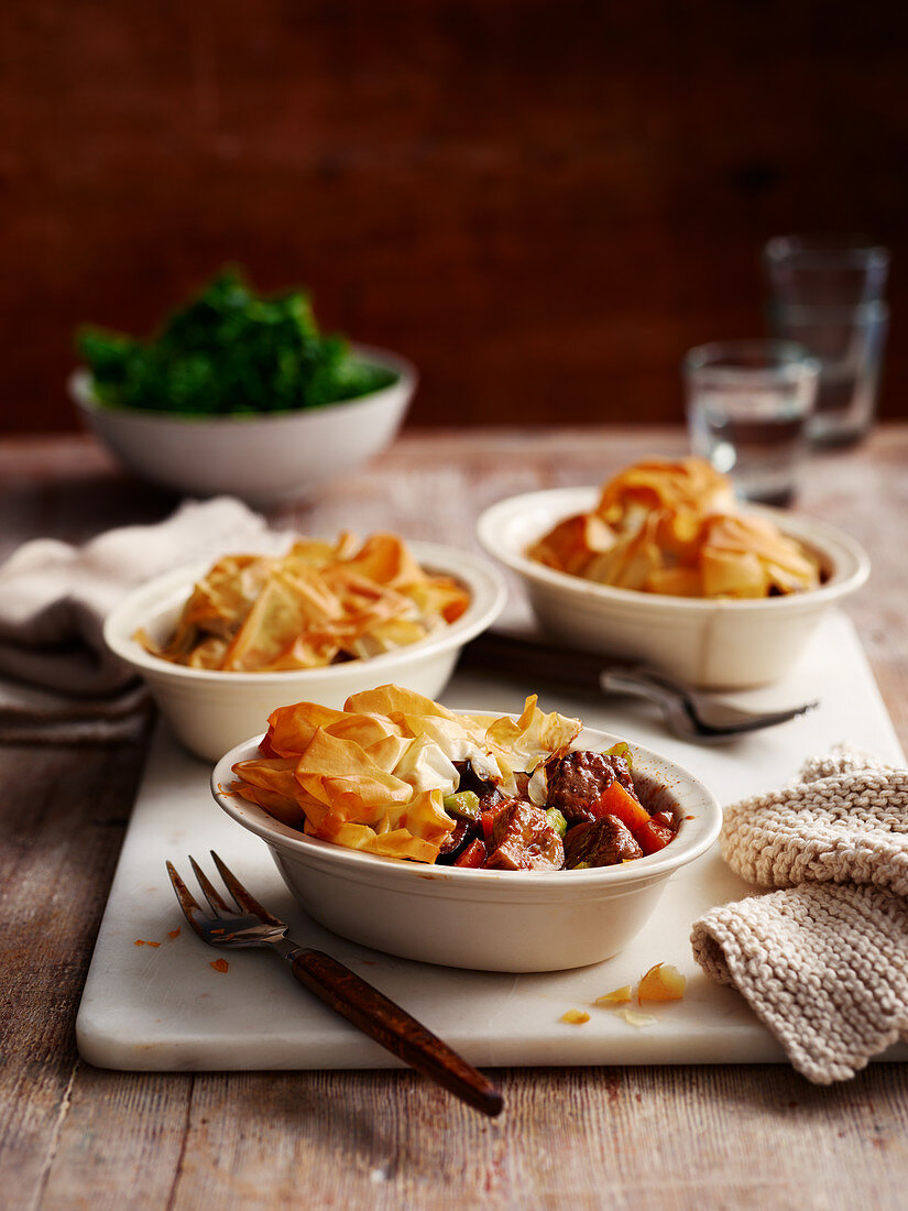 Steak-Pie mit Pilzen